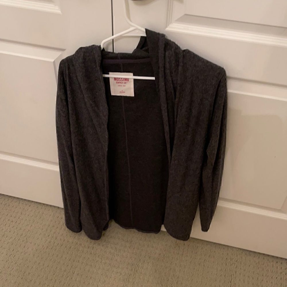 Mossimo Grey Hooded Cardigan